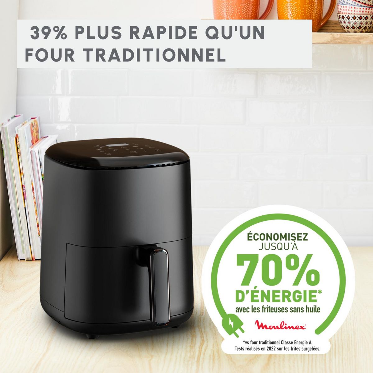 MOULINEX Friteuse électrique sans huile à air chaud Easy Fry EZ145820 - Noir