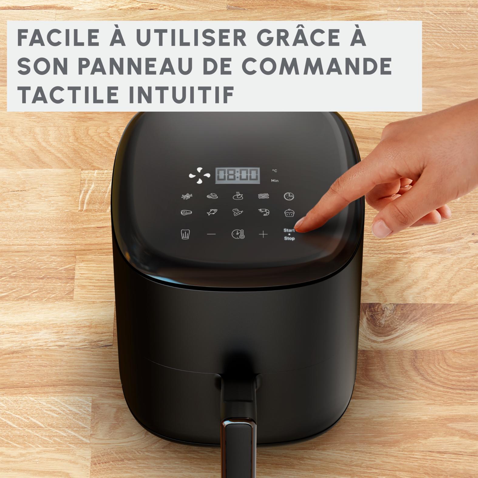 Voir la diapositive 7 : MOULINEX Friteuse électrique sans huile à air chaud Easy Fry EZ145820 - Noir