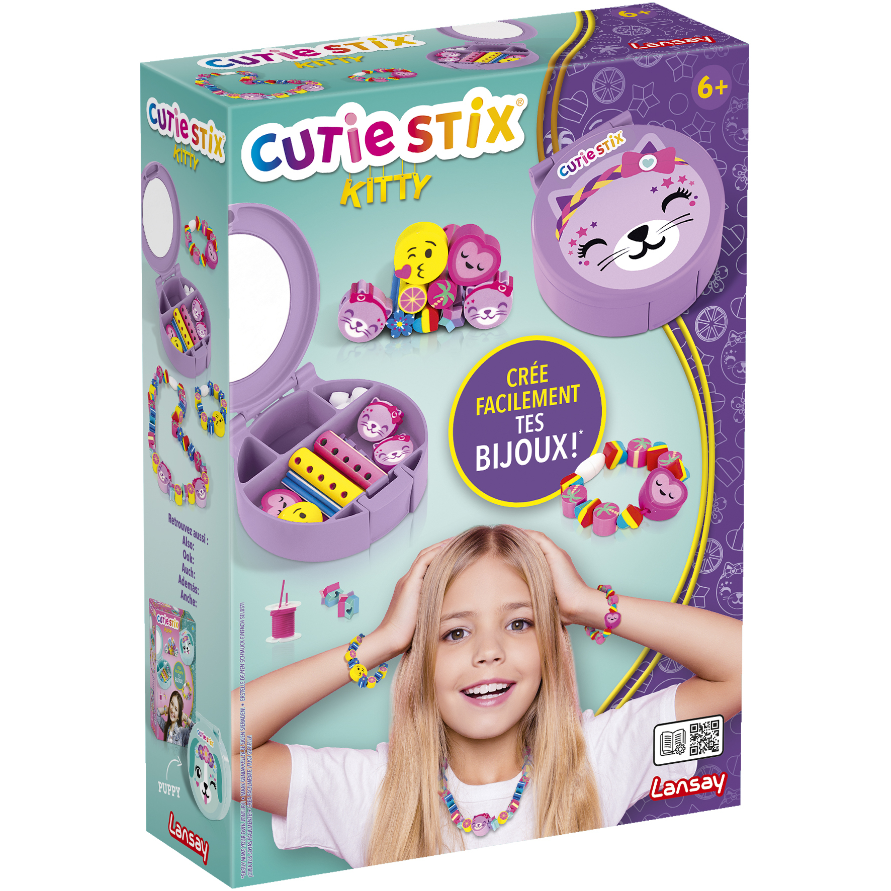 Voir la diapositive 2 : LANSAY Écrin créatif Cutie Stix - Kitty