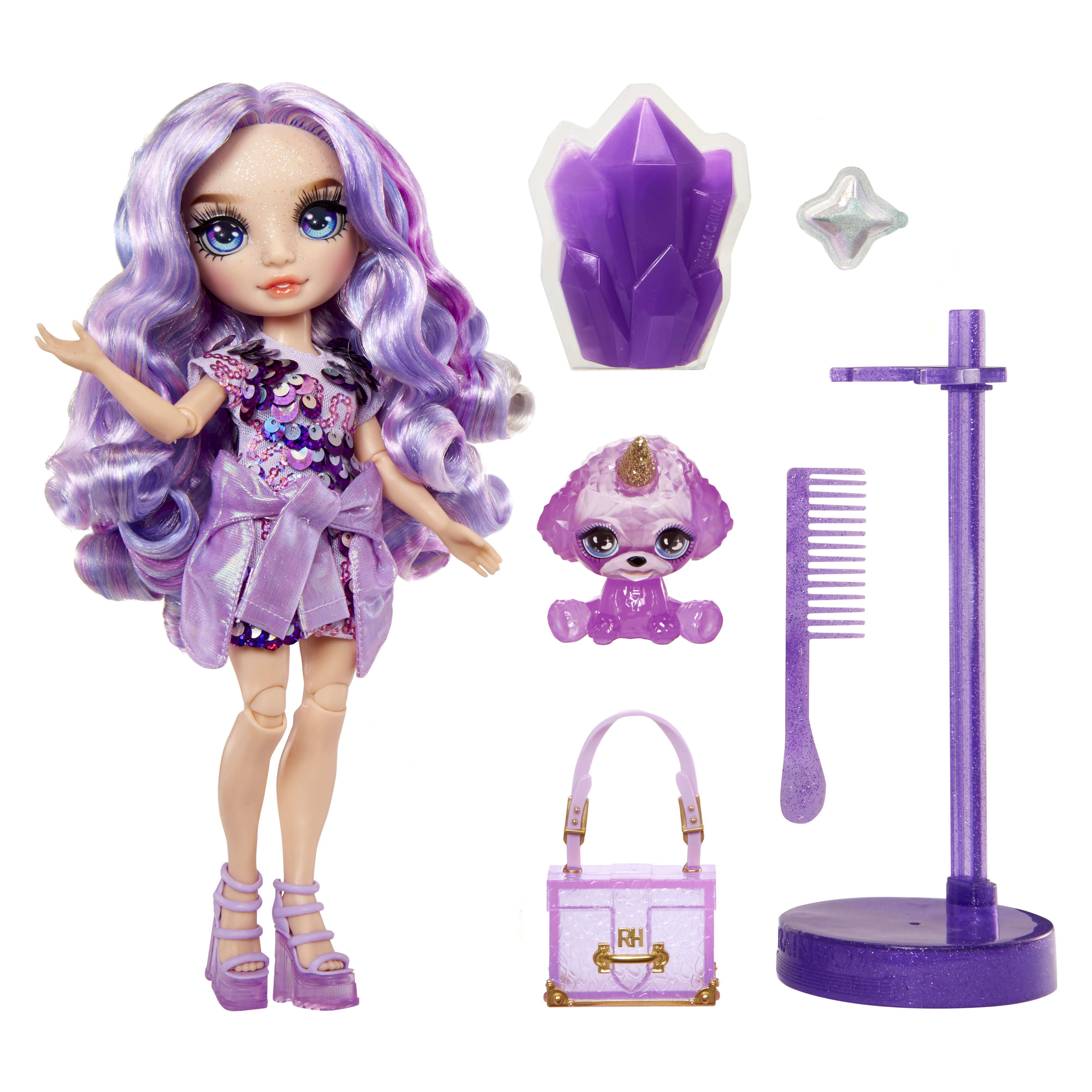 Voir la diapositive 2 : MGA Poupée Rainbow High Classic Violet Willow