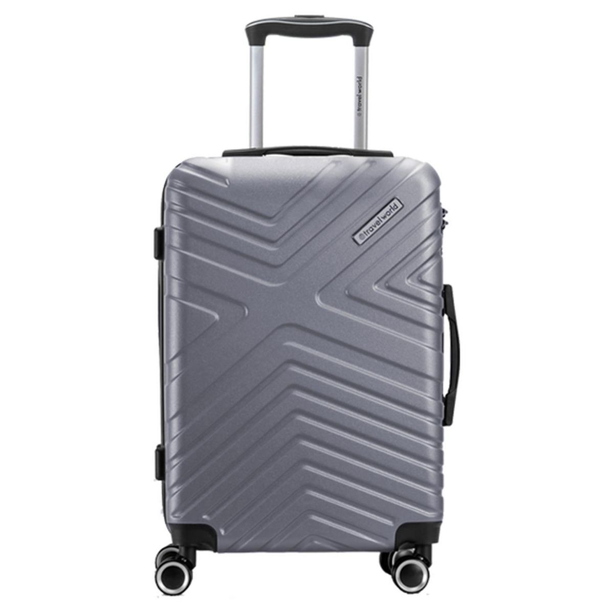 TRAVEL WORLD Valise cabine rigide 55cm 8 roues IFO - gris