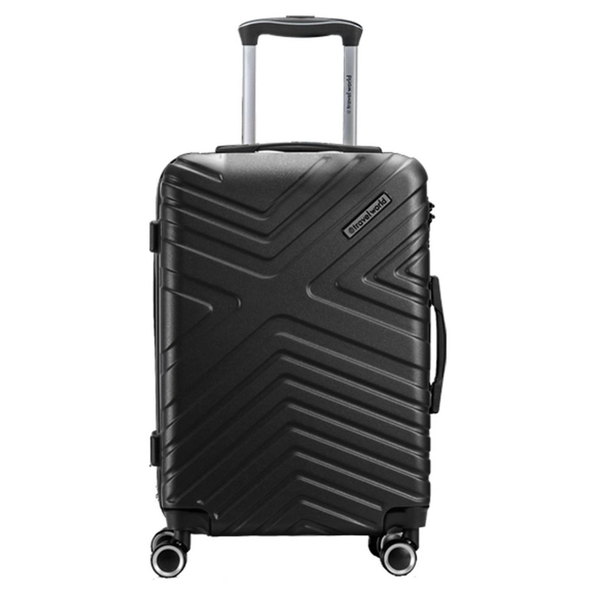 TRAVEL WORLD Valise cabine rigide 55cm 8 roues IFO - noir