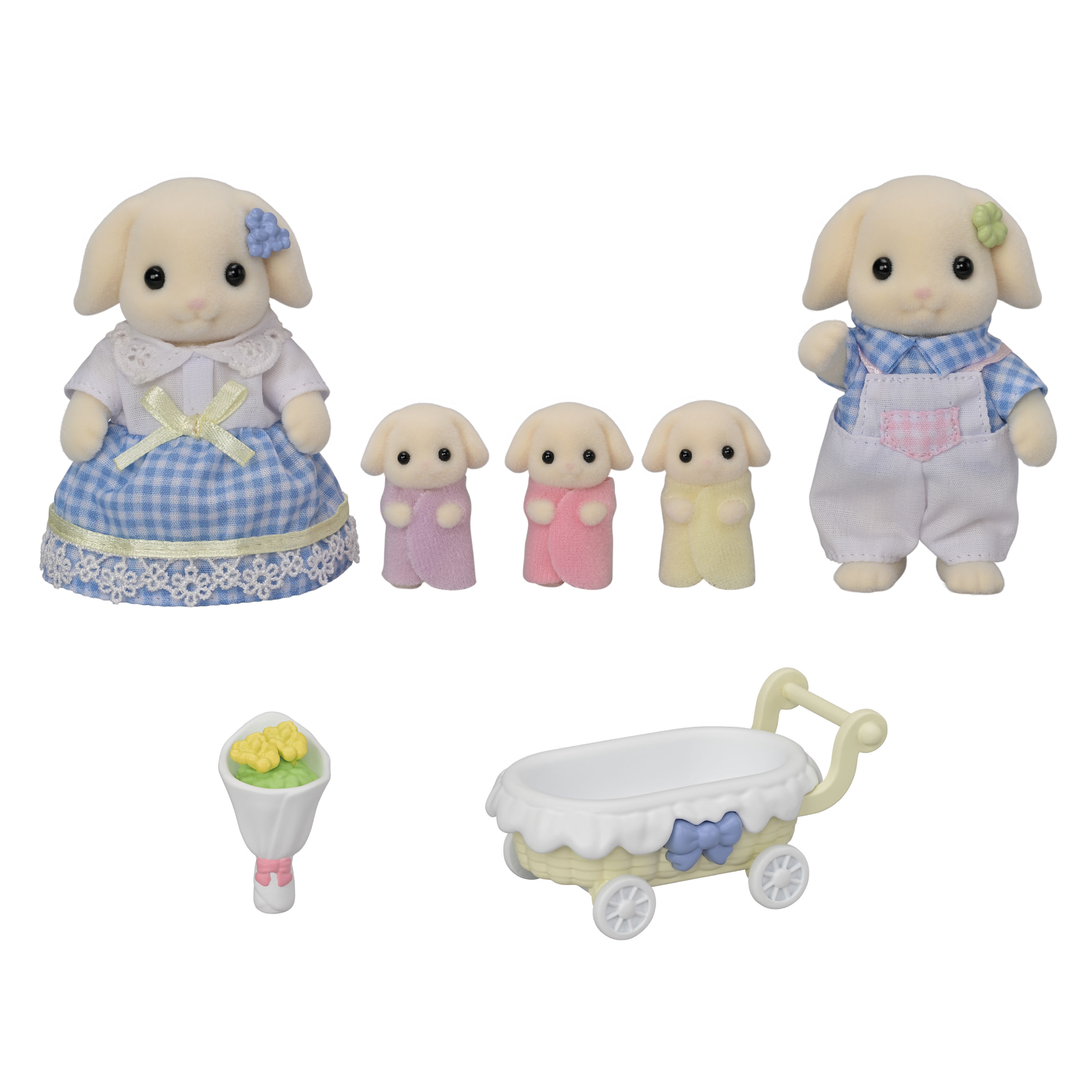 Voir la diapositive 4 : EPOCH D'ENFANCE La famille Lapin Bélier Sylvanian Family