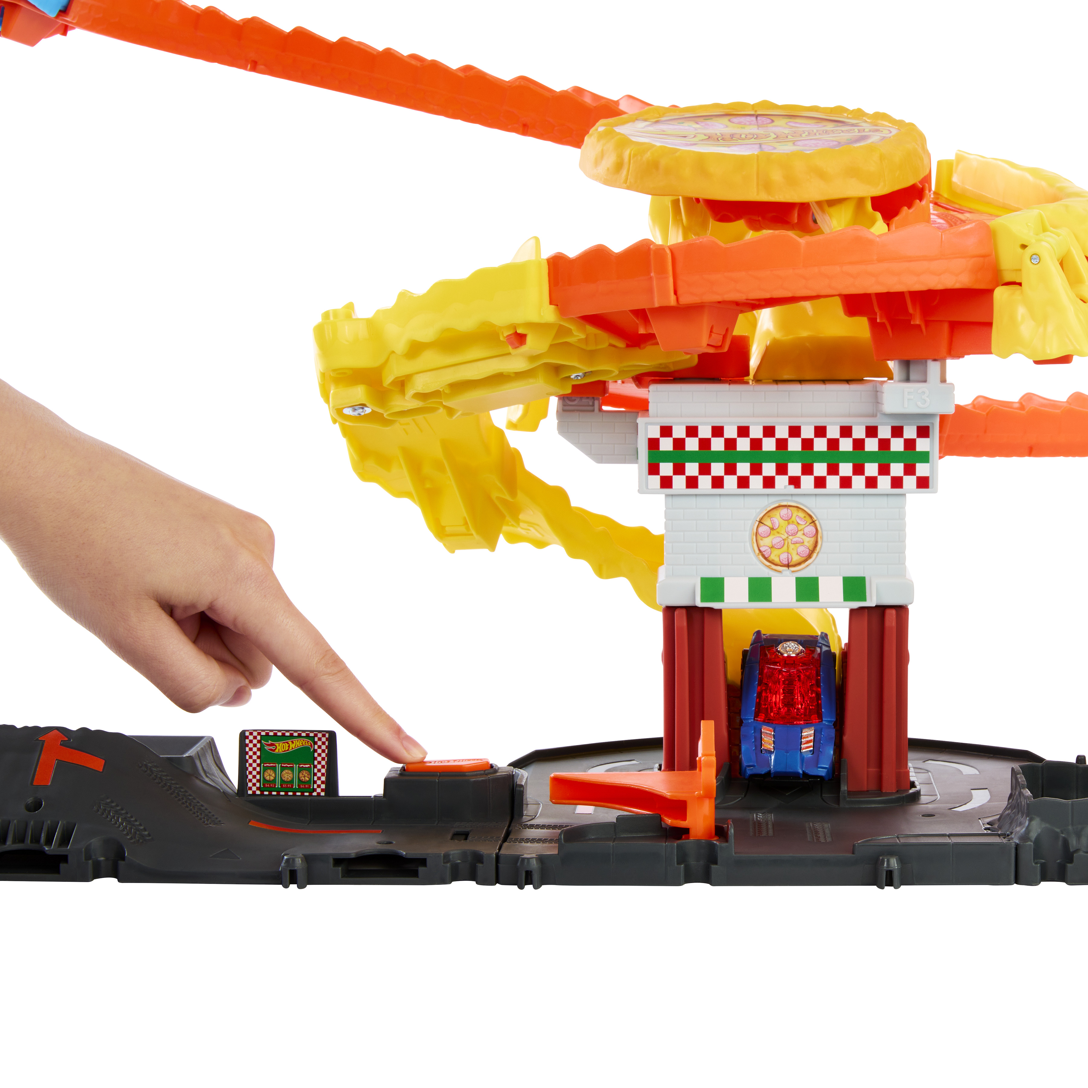 Voir la diapositive 8 : MATTEL Circuit Hot Wheels Attaque du cobra à la Pizzéria