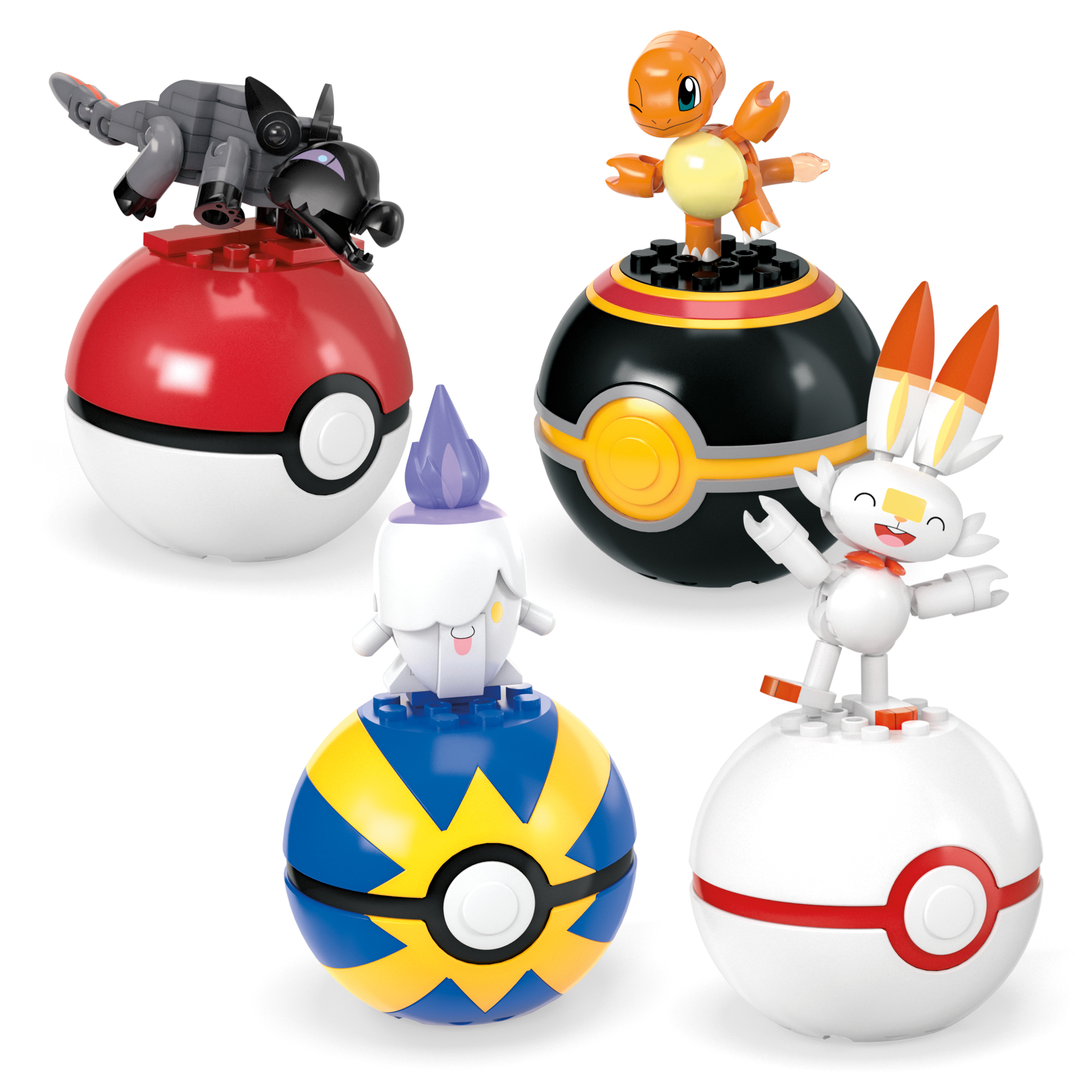 Voir la diapositive 3 : POKEMON Lot de 4 Dresseurs Type Feu à construire