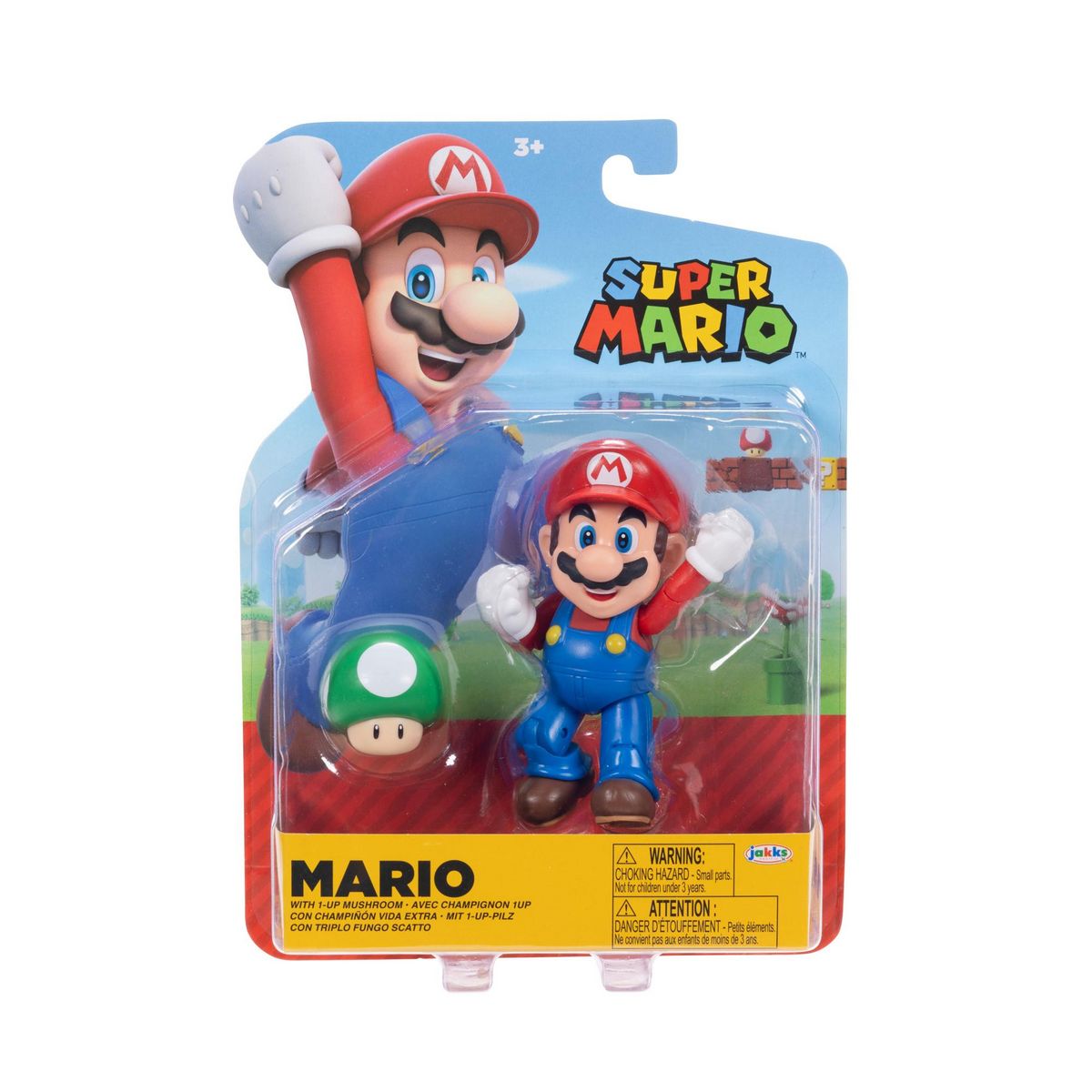 JAKKS Figurine articulée Mario 10cm + accessoire