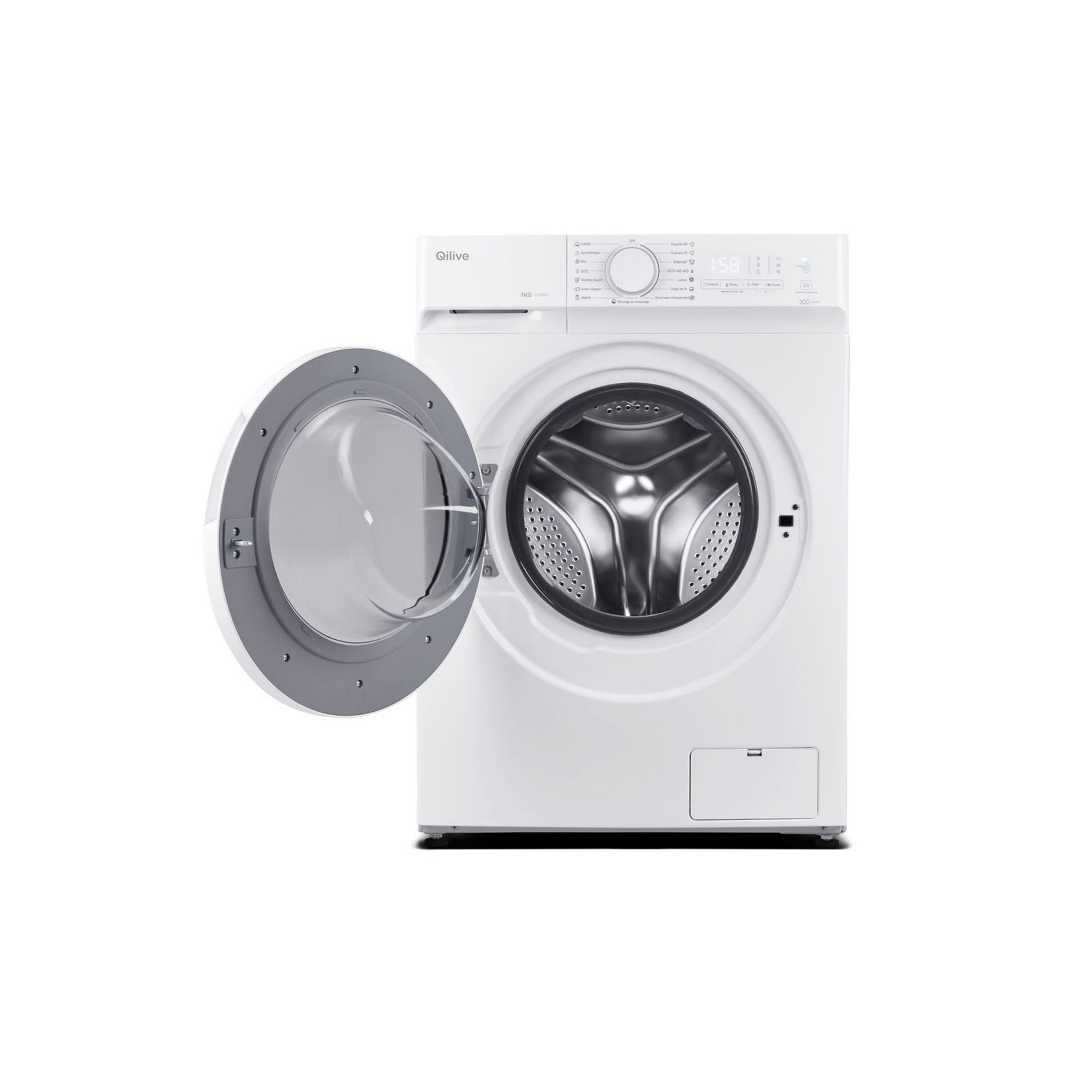 Voir la diapositive 2 : QILIVE Lave linge hublot Q.6864, 7 kg, 1400 T/min, A