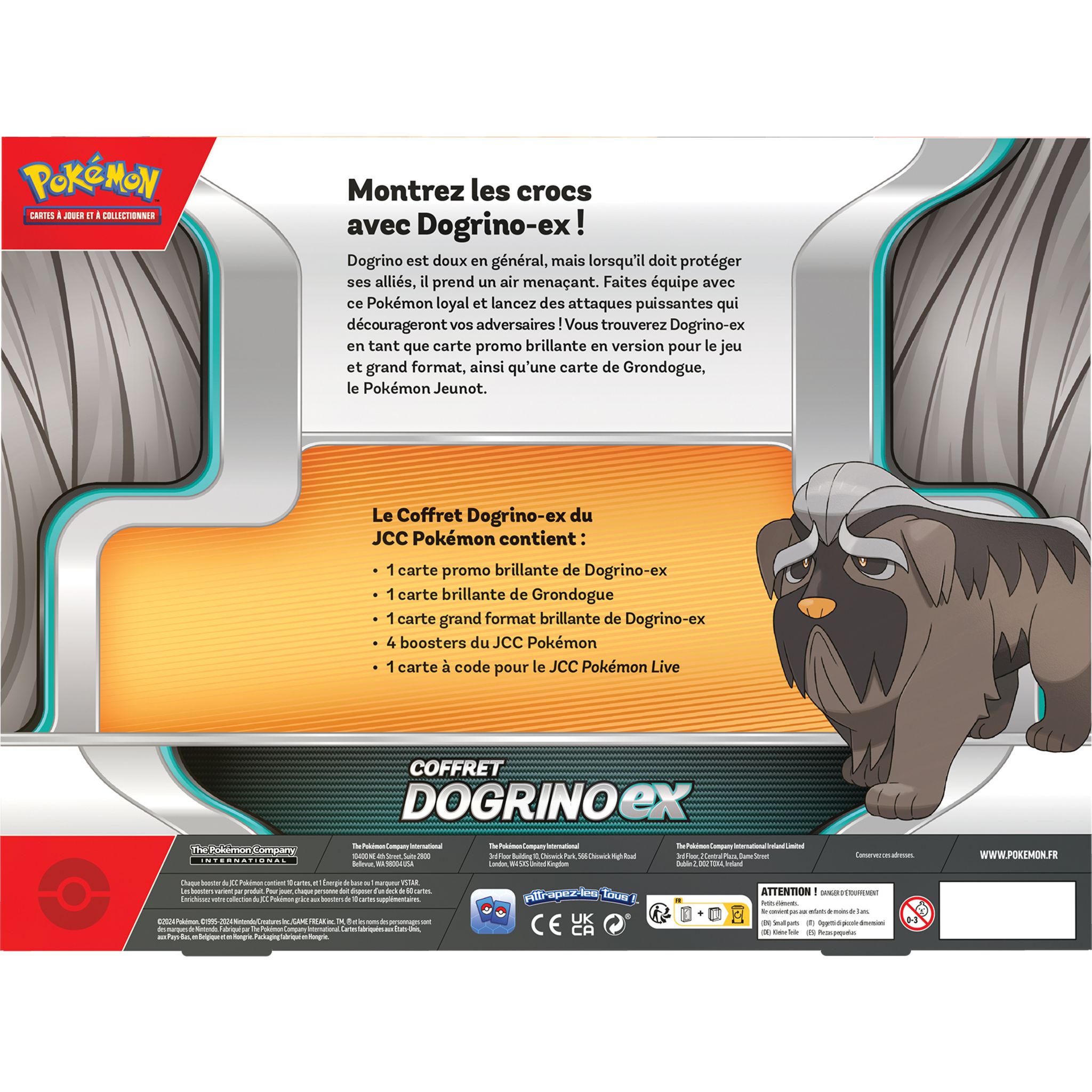 Voir la diapositive 2 : POKEMON Coffret Cartes Pokémon Dogrino EX Q1