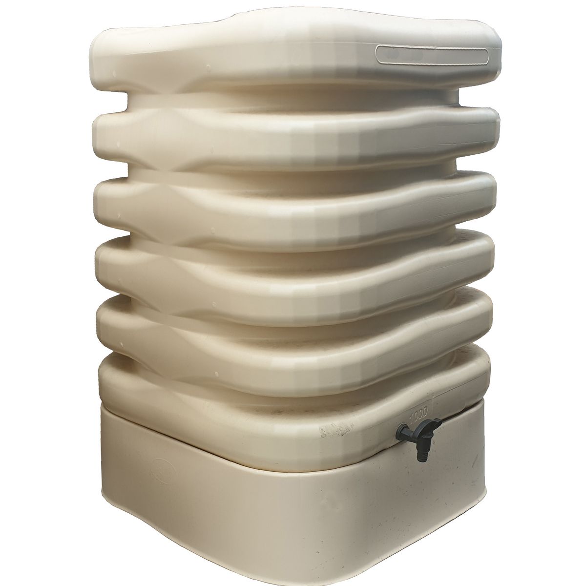 BELLI Socle pour récupérateur d'eau 1000L Beige - CUBIQUE