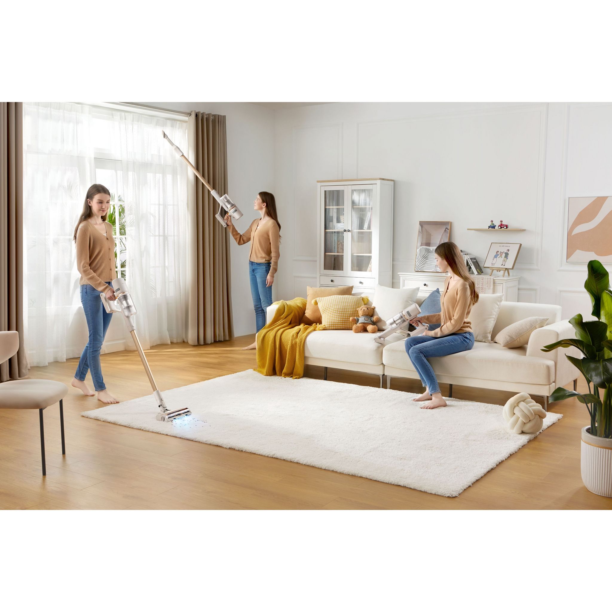 Voir la diapositive 8 : DREAME Aspirateur balai U20 - Or