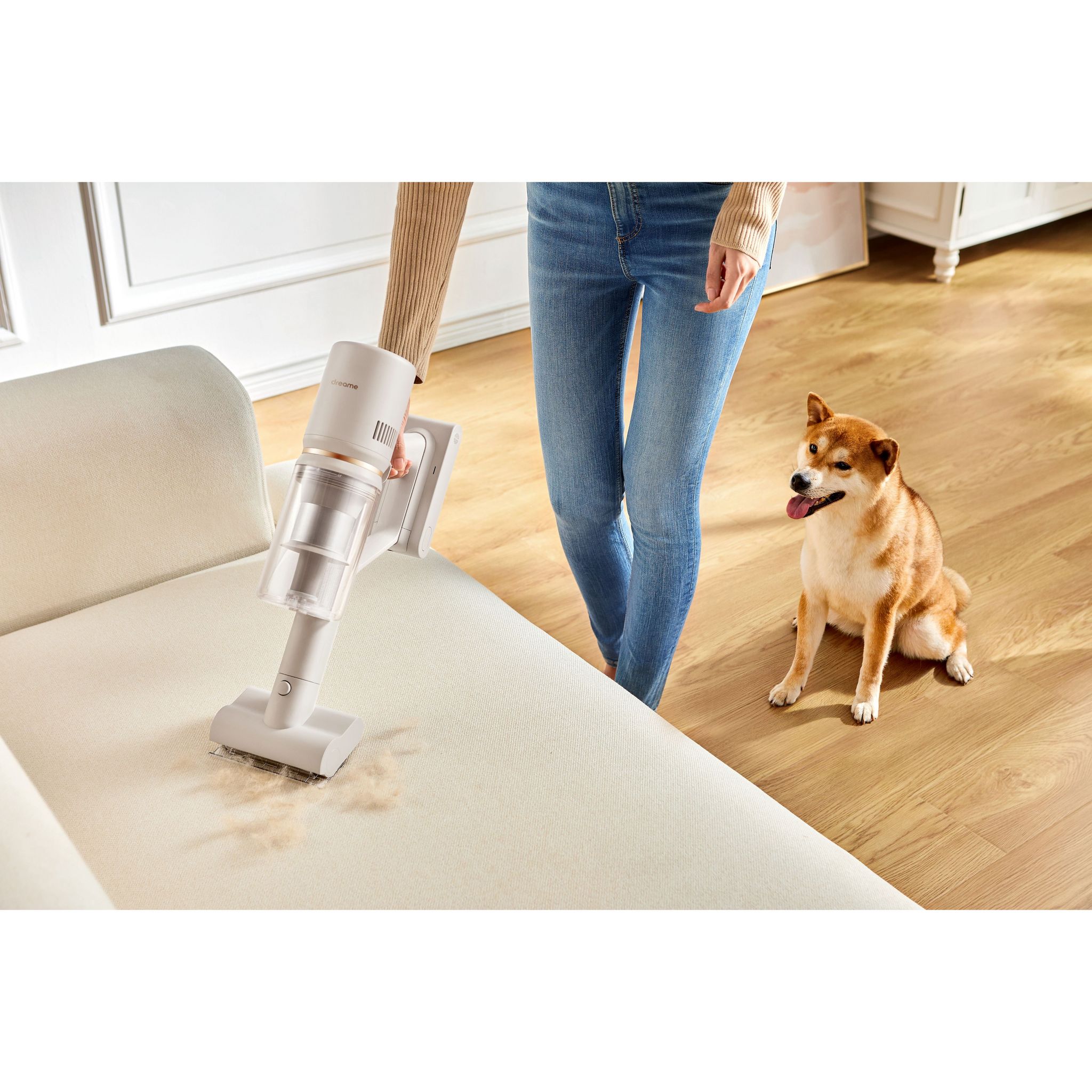 Voir la diapositive 10 : DREAME Aspirateur balai U20 - Or