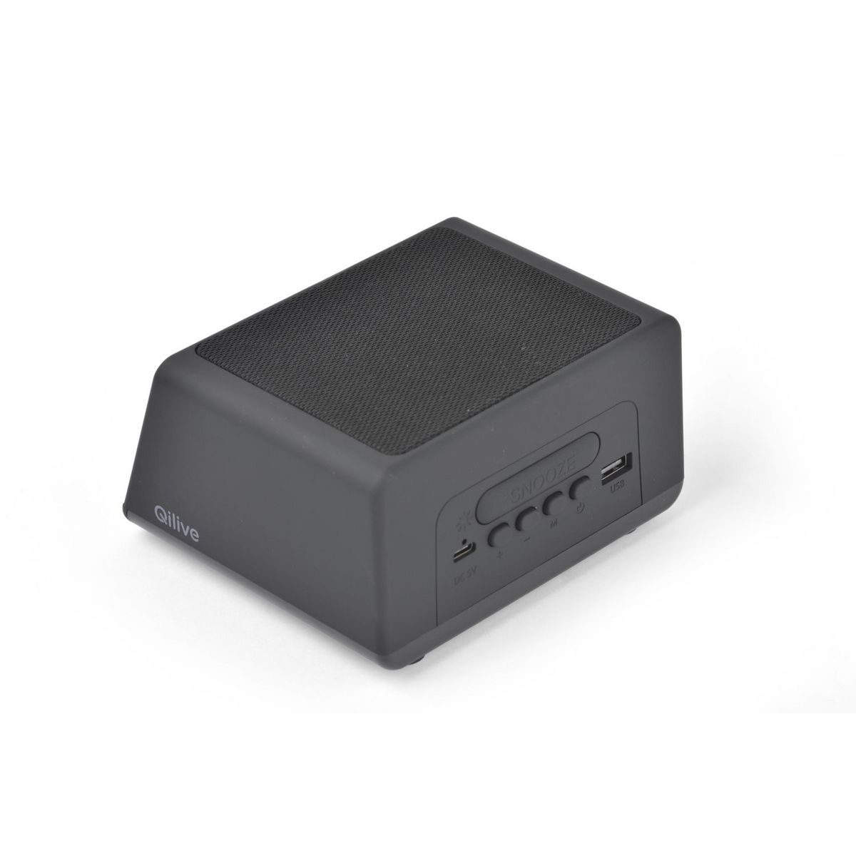 QILIVE Radio réveil sans fils double alarme avec chargeur induction - Noir