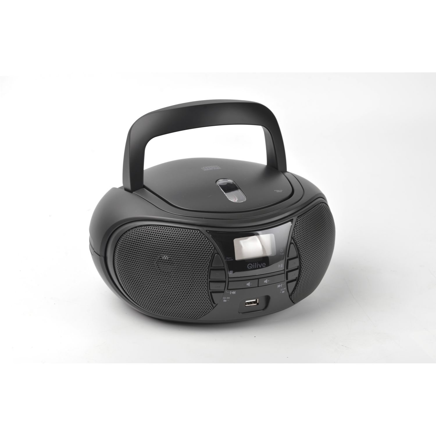 Voir la diapositive 2 : QILIVE Radio CD/USB portable Q1818 - Noir