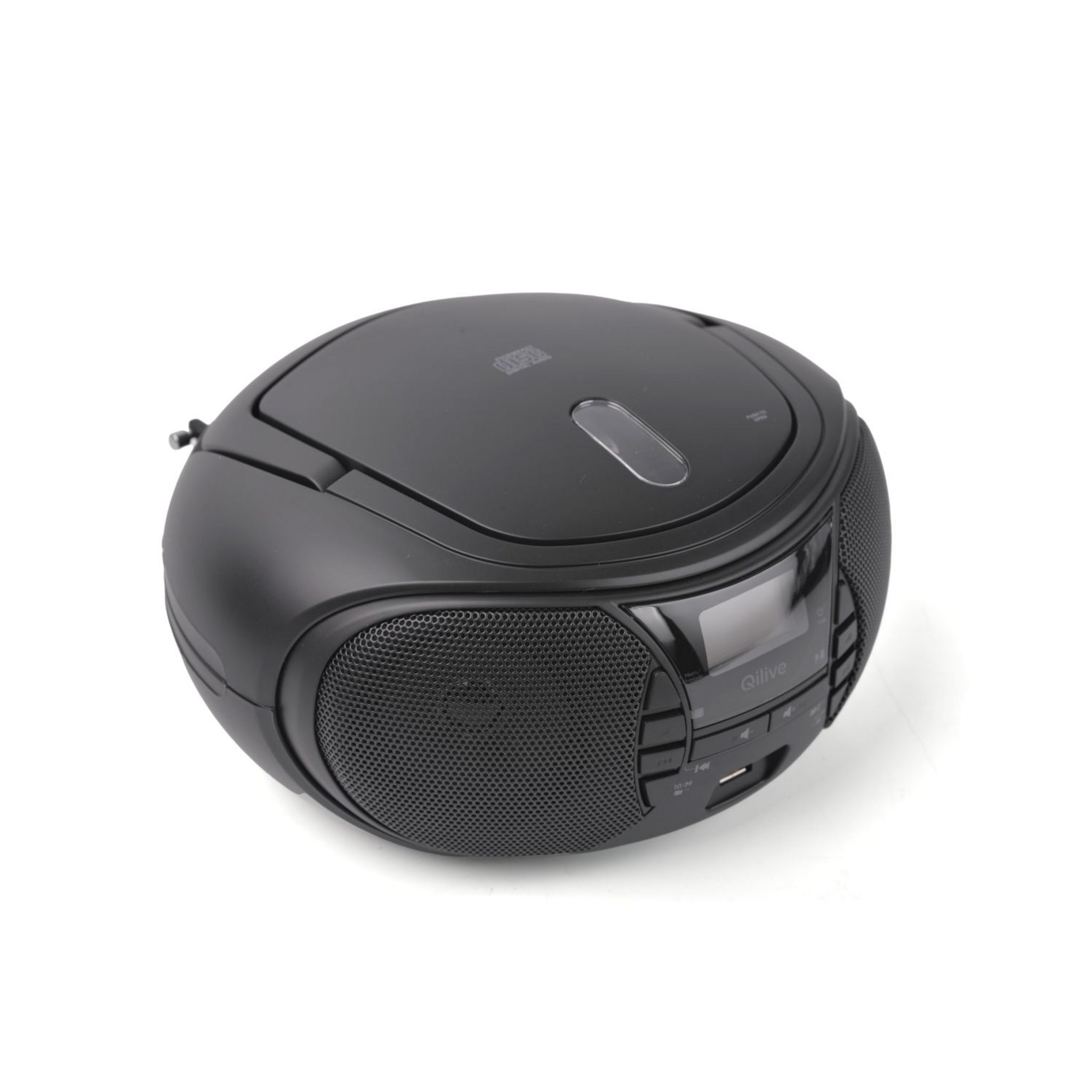 Voir la diapositive 3 : QILIVE Radio CD/USB portable Q1818 - Noir