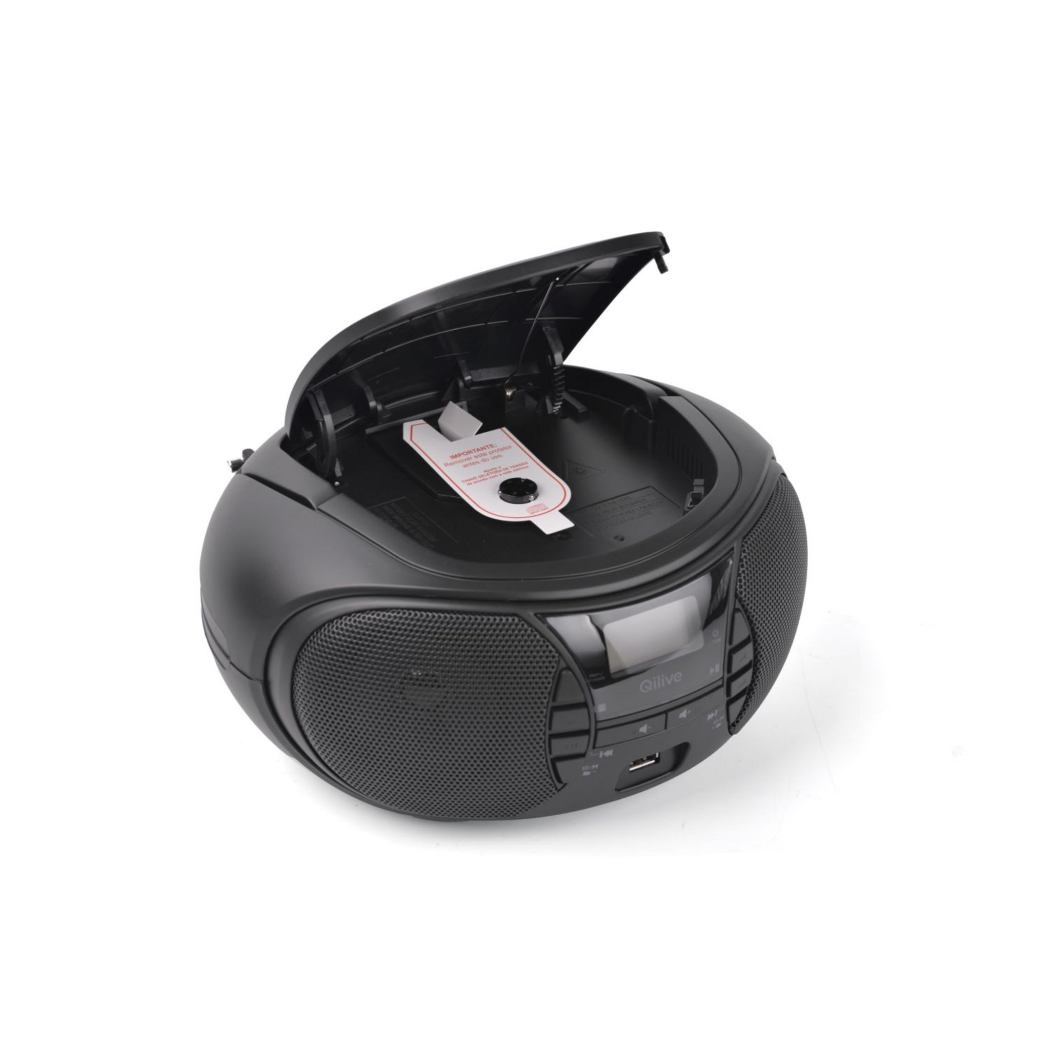 Voir la diapositive 4 : QILIVE Radio CD/USB portable Q1818 - Noir