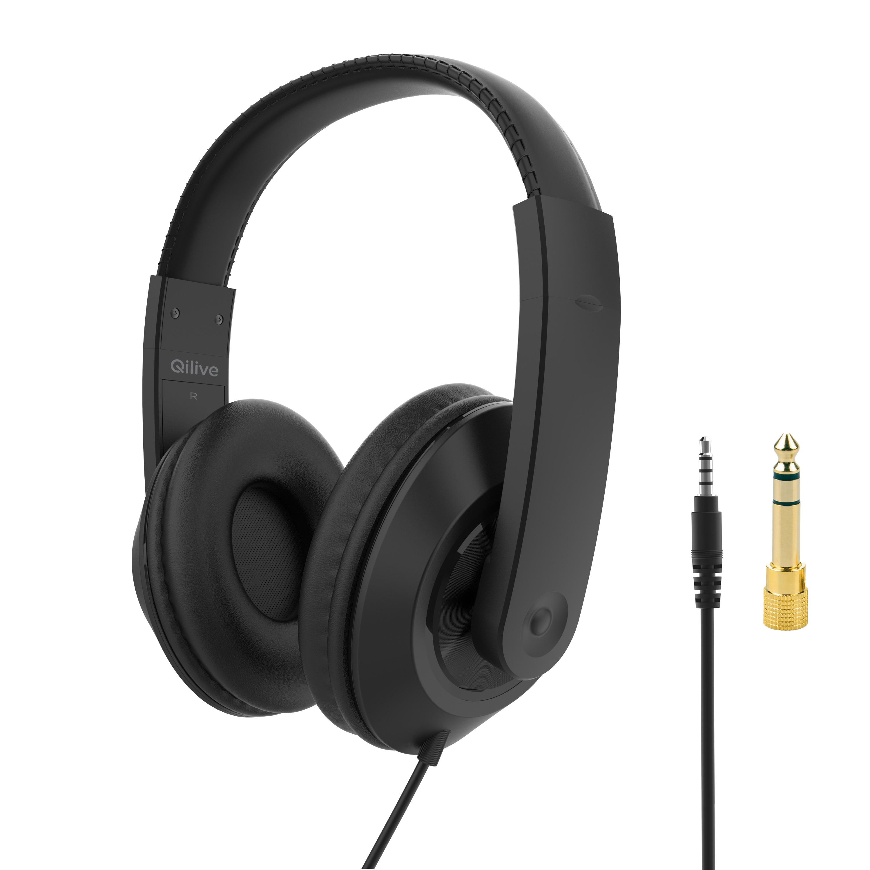 Voir la diapositive 2 : QILIVE Casque stéréo Hifi/TV Q1772 - Noir