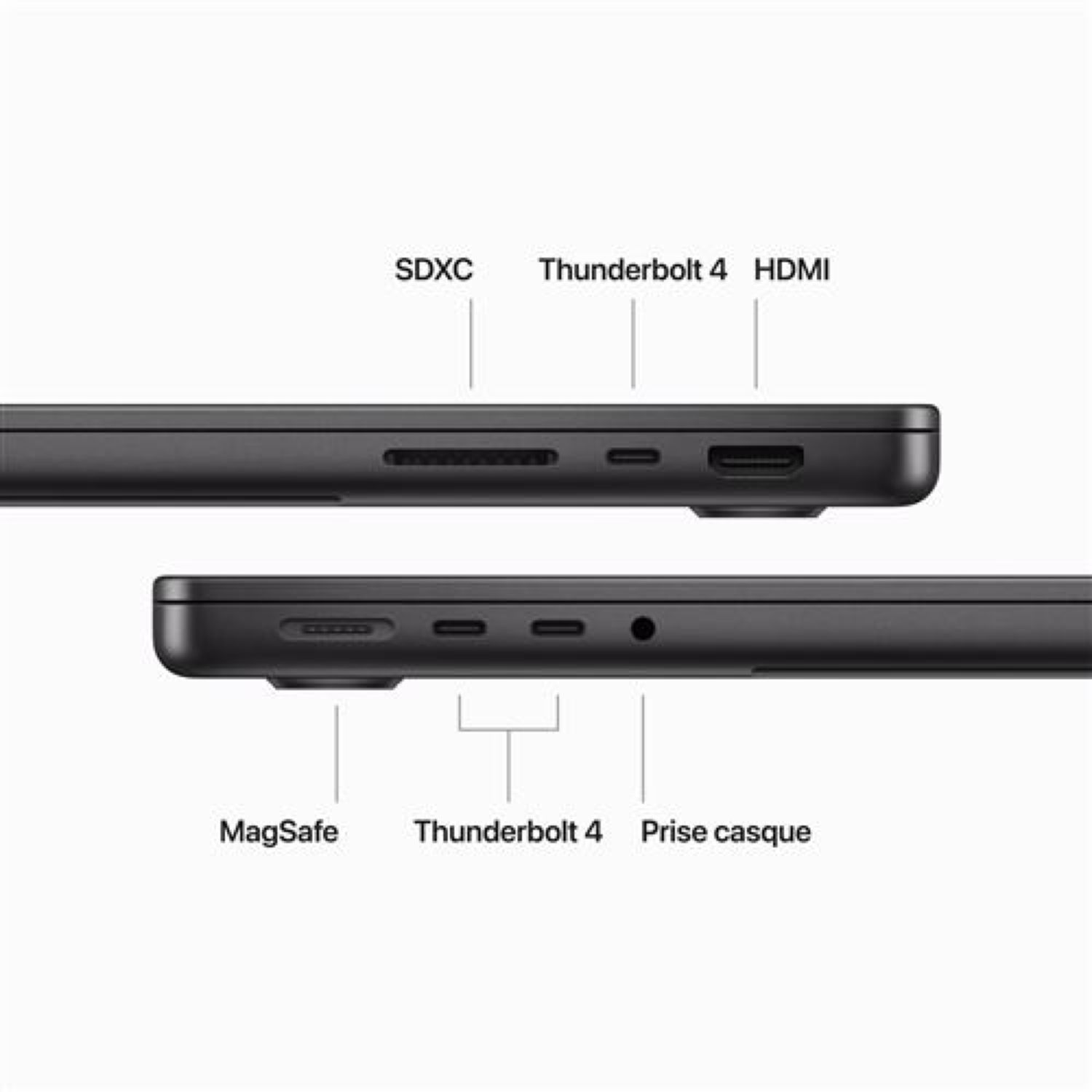 Voir la diapositive 5 : APPLE MacBook Pro 14'' 512 Go SSD Puce M3 - Gris sidéral