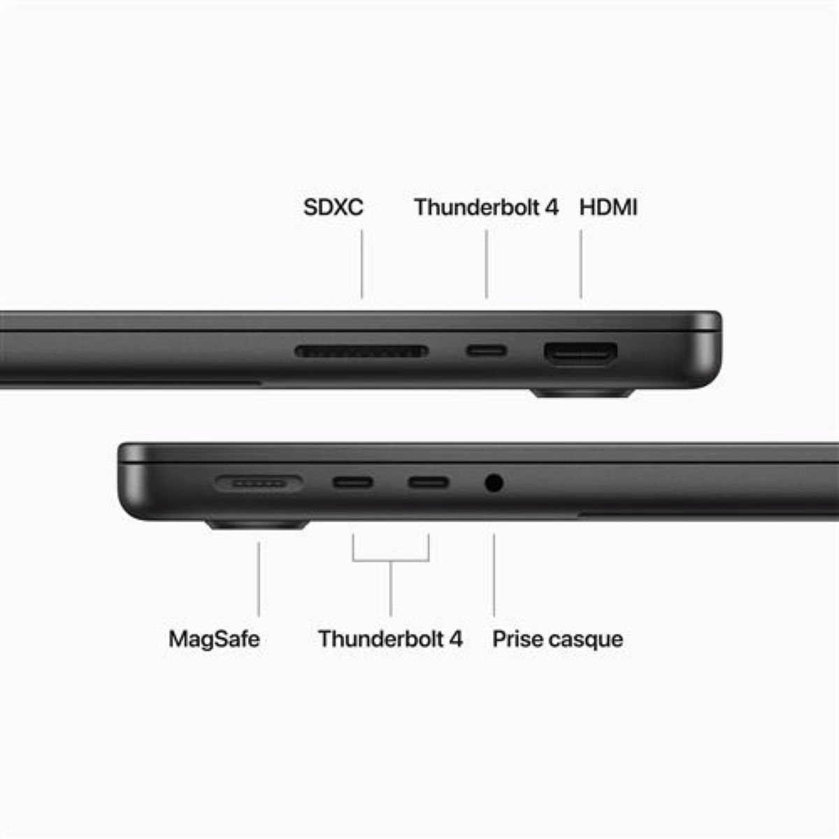 APPLE MacBook Pro 14'' 512 Go SSD Puce M3 - Gris sidéral