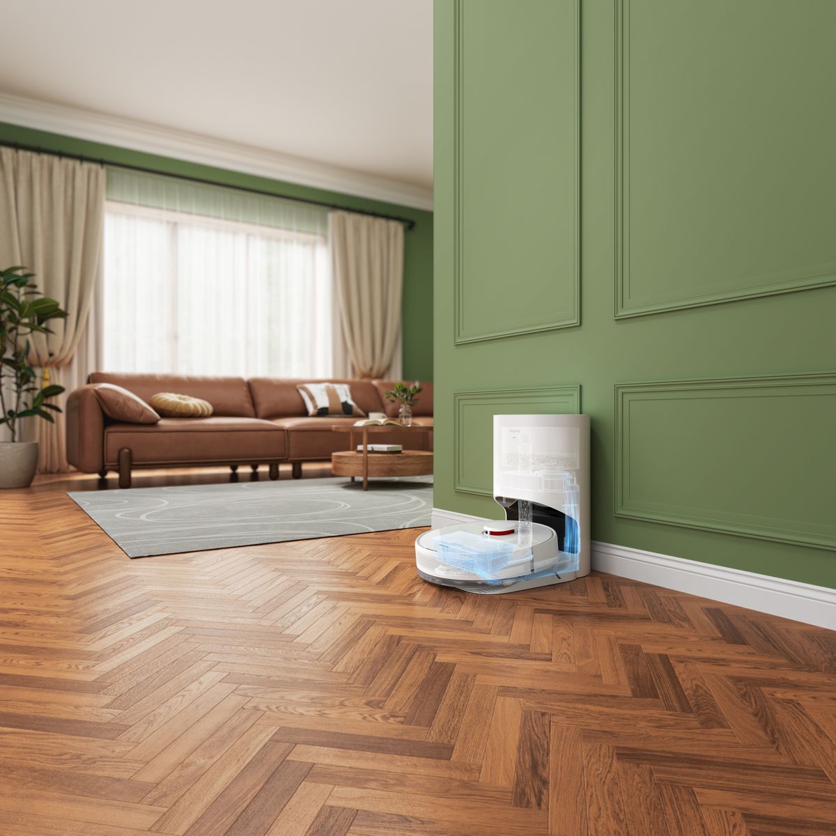 DREAME Aspirateur robot laveur D9 PLUS - Blanc