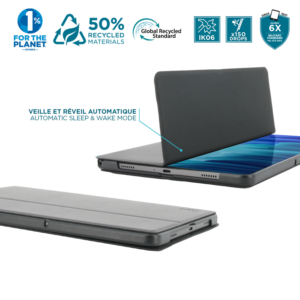 Voir la diapositive 4 : MOBILIS coque de protection éco-conçue avec rabat