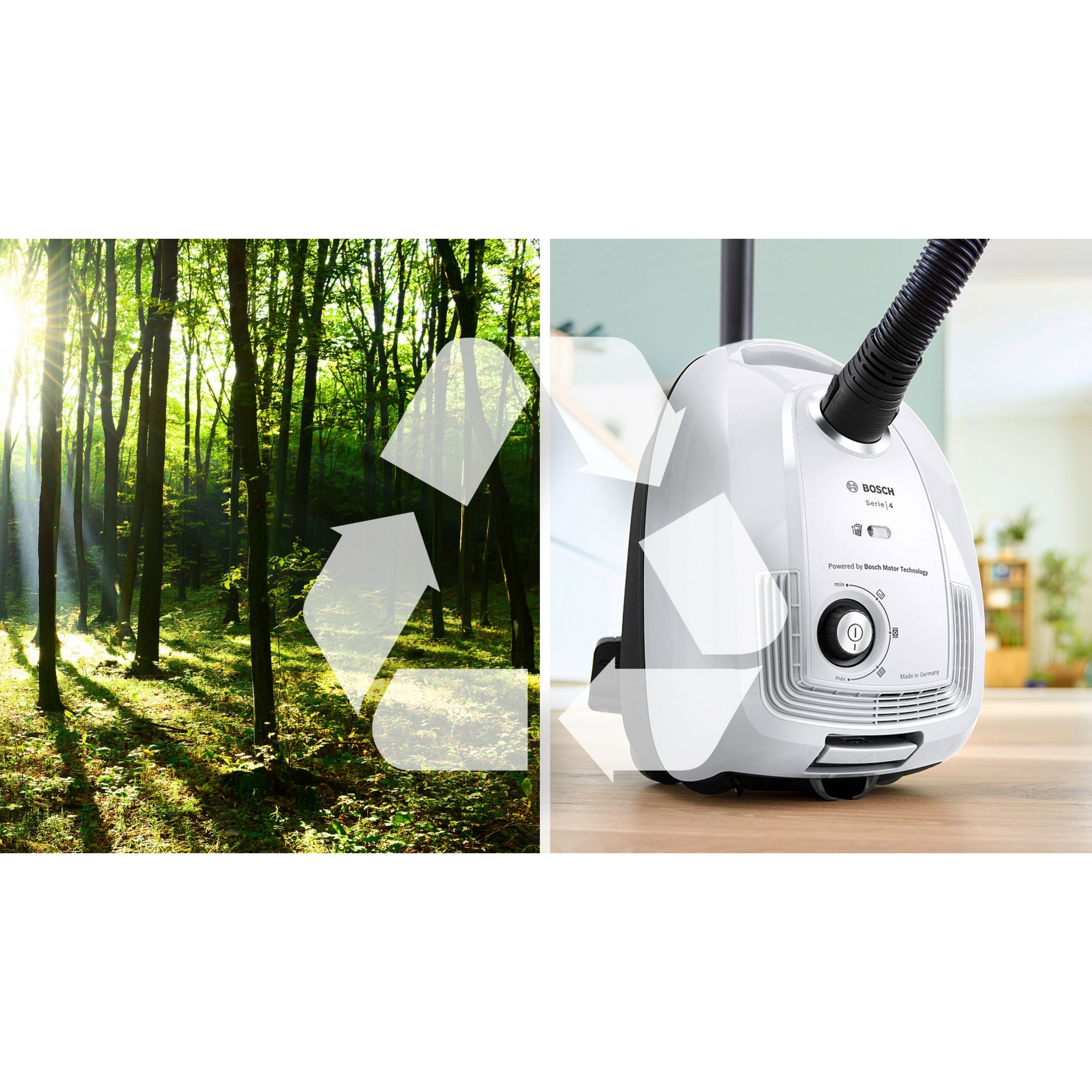 Voir la diapositive 2 : BOSCH Aspirateur traîneau avec sac BGL38WH2 - Blanc
