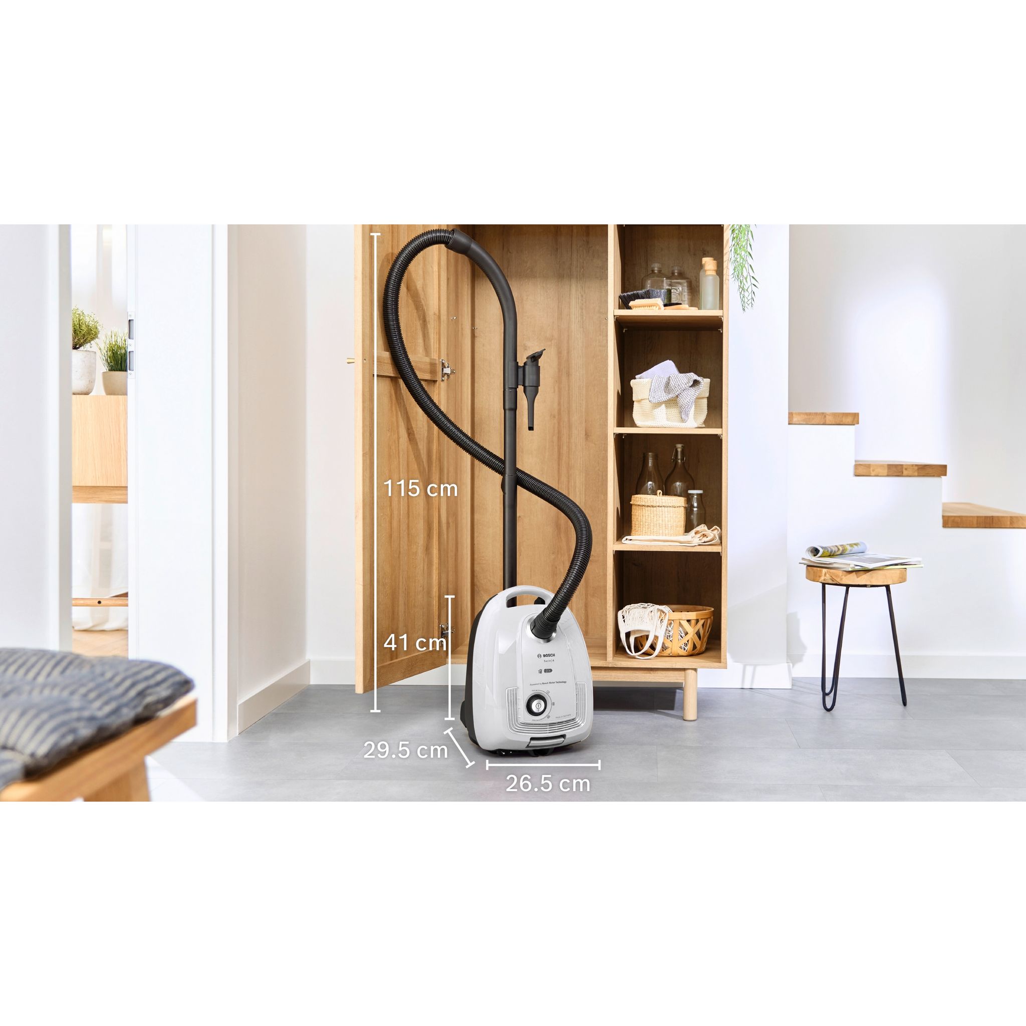 Voir la diapositive 5 : BOSCH Aspirateur traîneau avec sac BGL38WH2 - Blanc