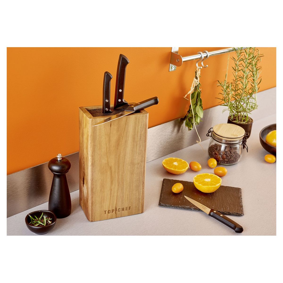 TOP CHEF Bloc de rangement Universel Acacia