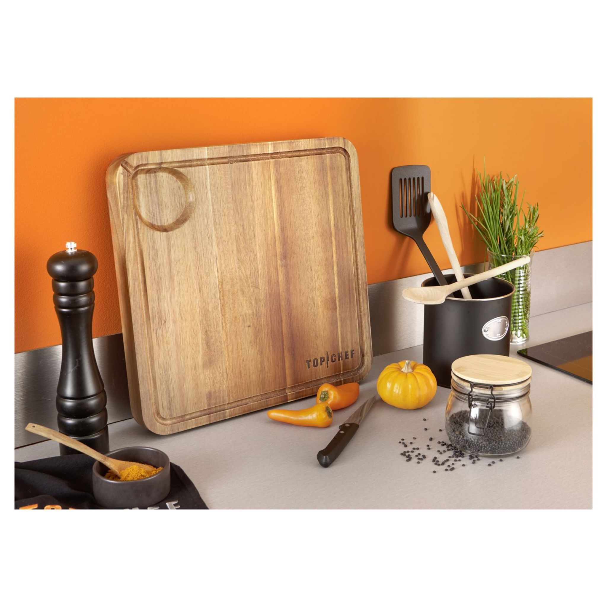 Voir la diapositive 2 : TOP CHEF Planche de Bois en Acacia