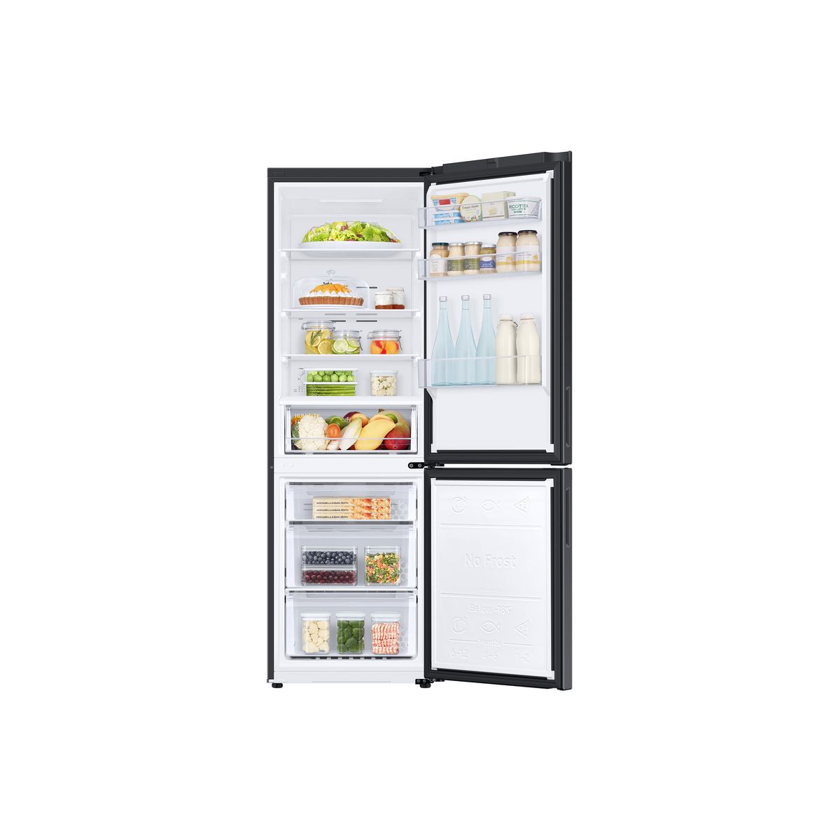 SAMSUNG Réfrigérateur combiné RB33B610EBN, 344 L, Froid ventilé No Frost, E