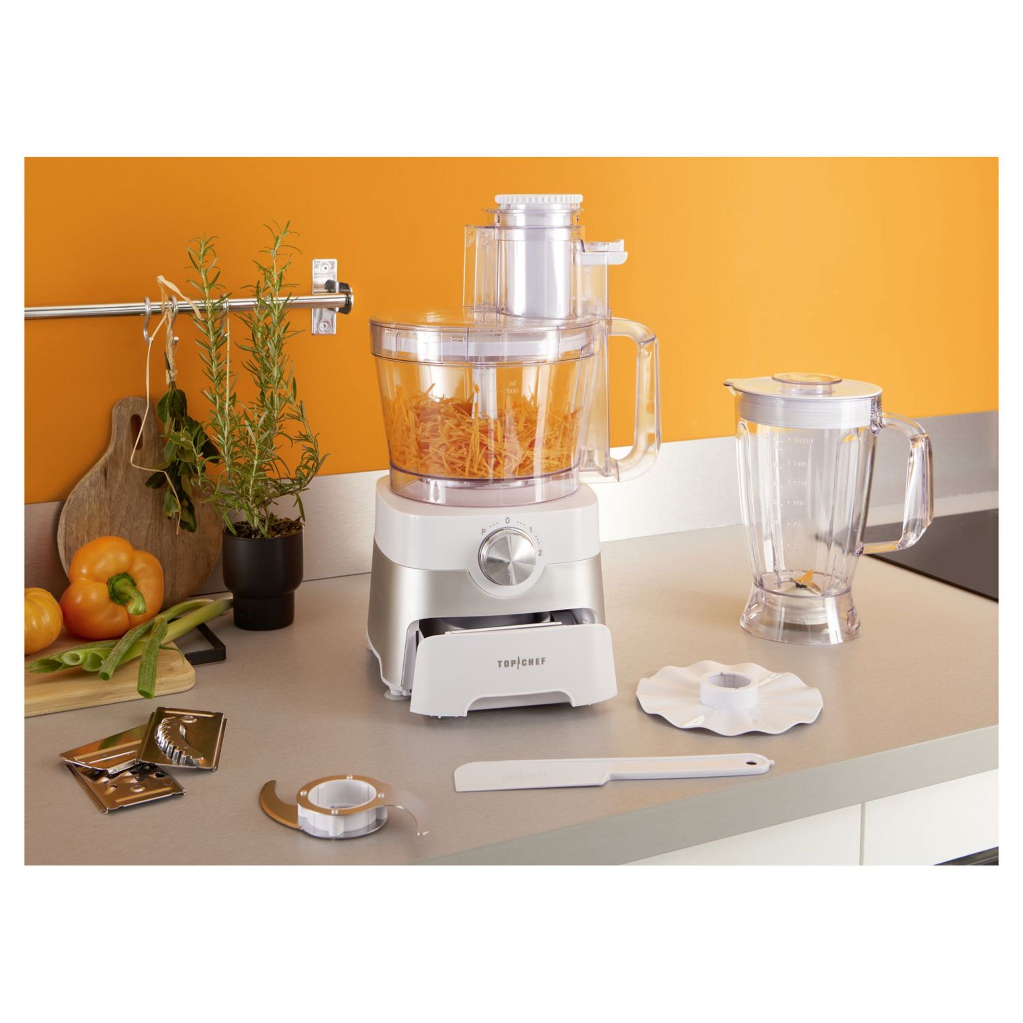 Voir la diapositive 2 : TOP CHEF Robot Multifonctions 3.5L 1000W