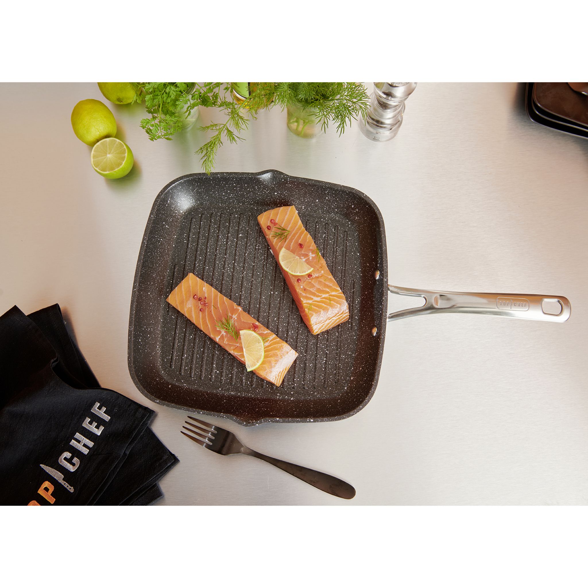 Voir la diapositive 2 : TOP CHEF Poêle à Grillade 28cm