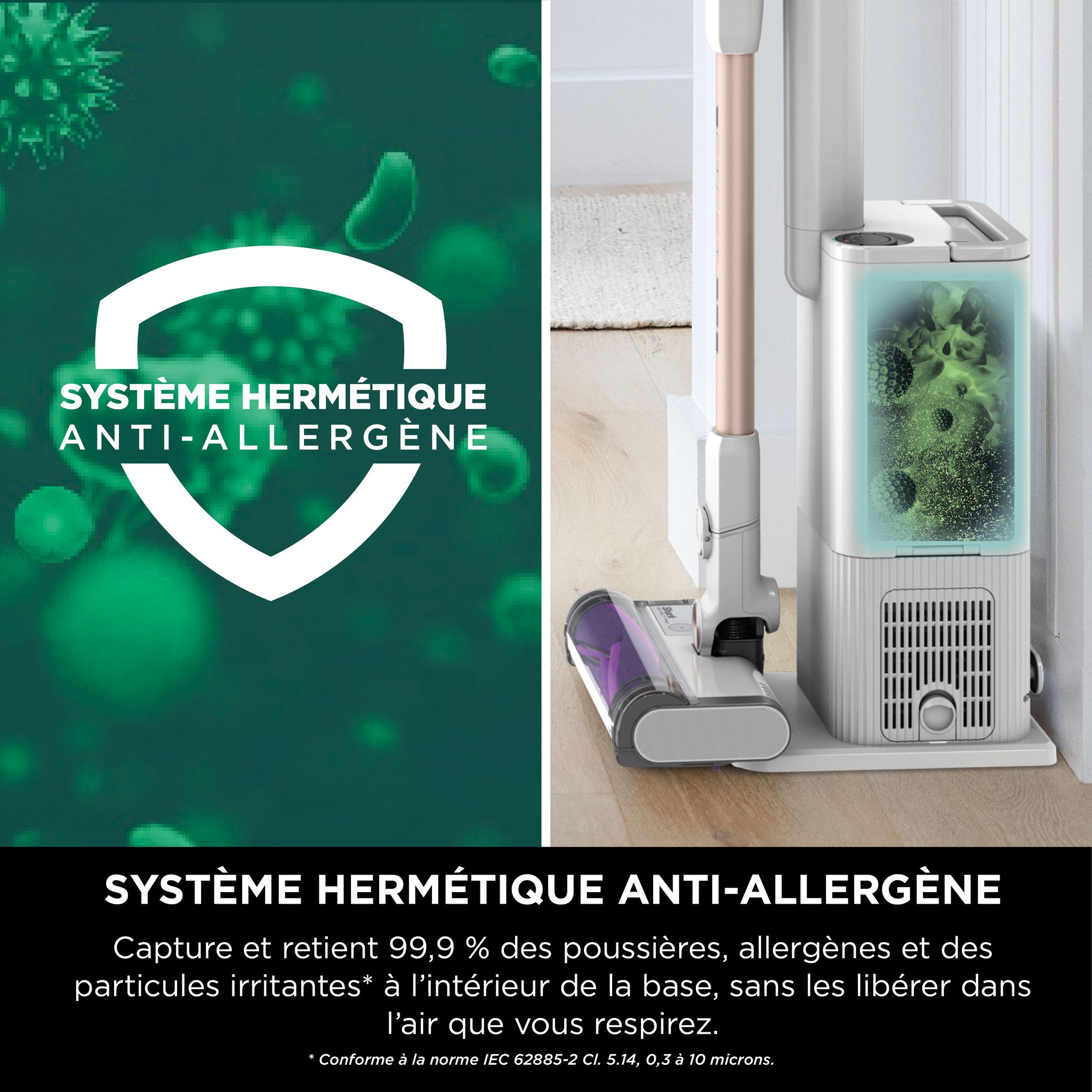 Voir la diapositive 10 : SHARK Aspirateur balai Detect Pro IW3611EU - Blanc