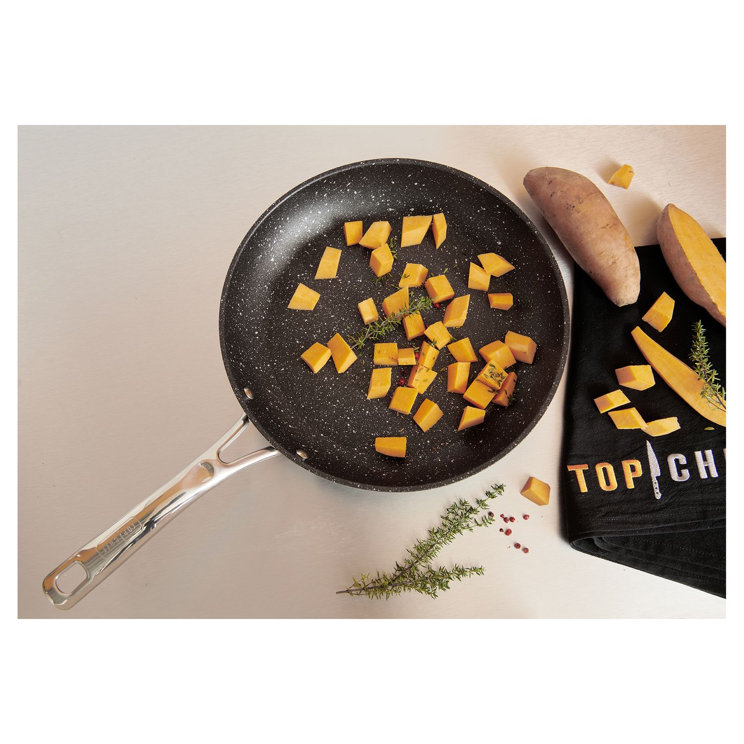 Voir la diapositive 2 : TOP CHEF Poêle 28 cm hauteur 9 cm