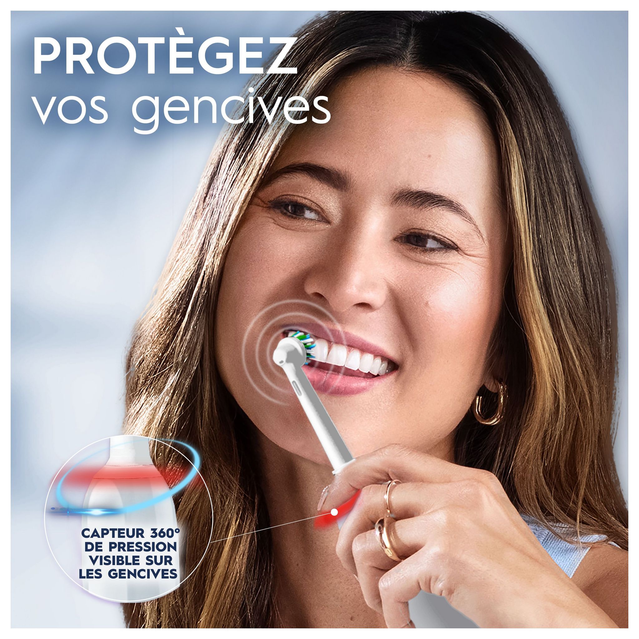Voir la diapositive 3 : ORAL-B Brosse à dents électrique PRO3500 - Blanc