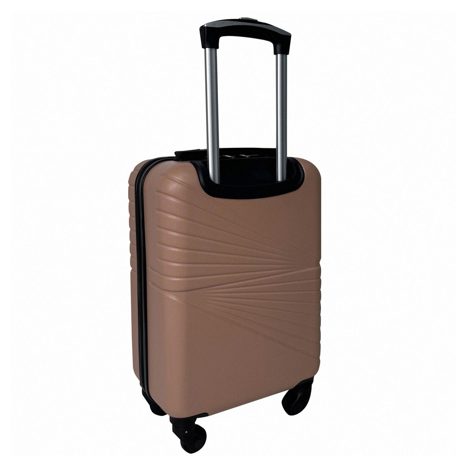 Voir la diapositive 3 : AIRPORT Valise cabine rigide 50cm 4 roues SPOTLIGHT - rose