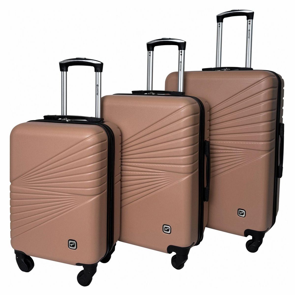 AIRPORT Valise cabine rigide 50cm 4 roues SPOTLIGHT - rose