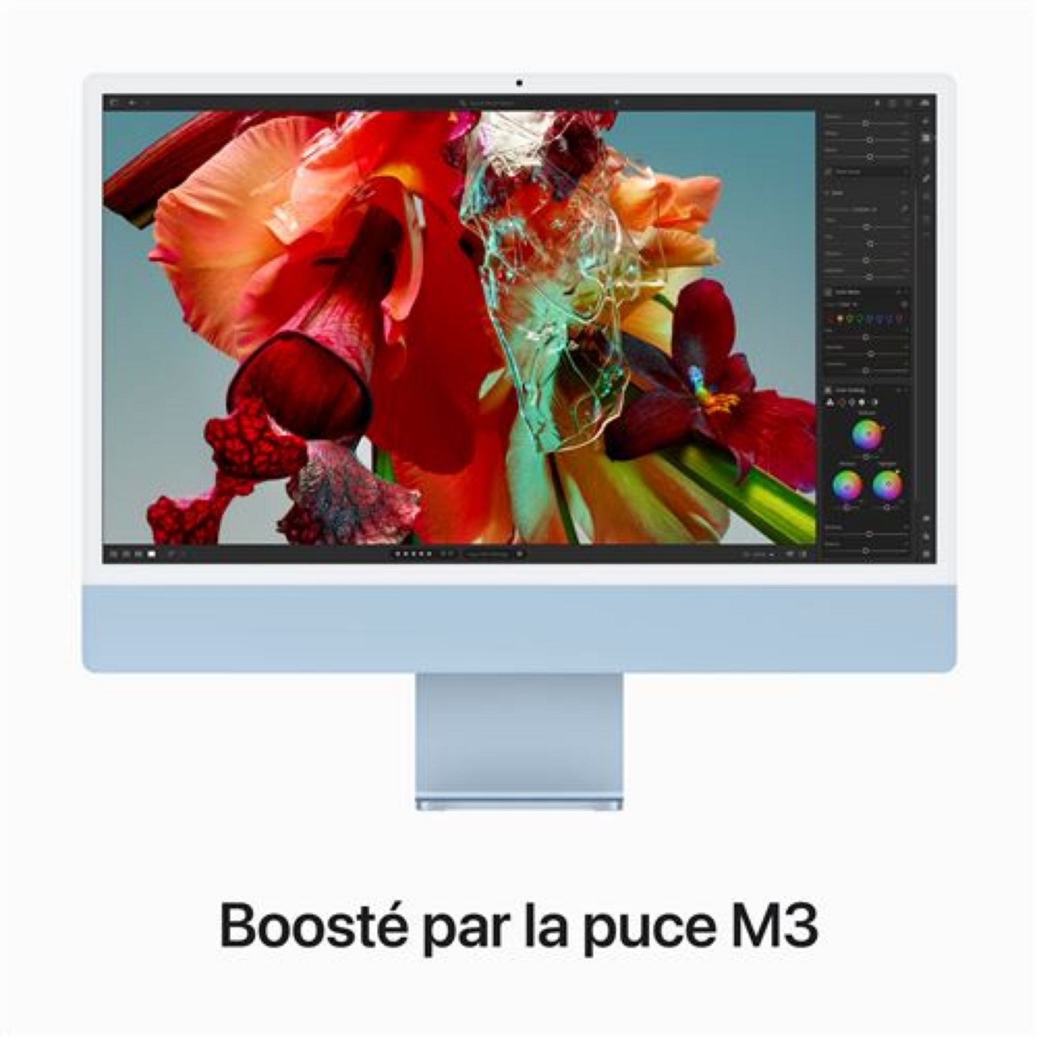 Voir la diapositive 4 : APPLE iMac 24" écran rétina 4,5K 256 Go SSD 8 Go RAM Puce M3 - Bleu