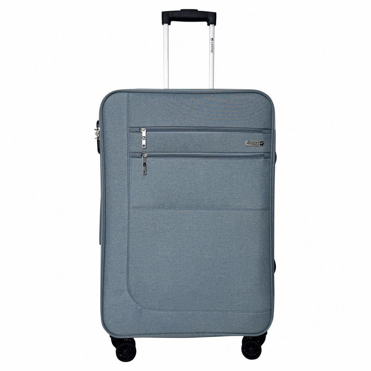AIRPORT Grande Valise souple 75cm 4 roues HIGHWAY - bleu
