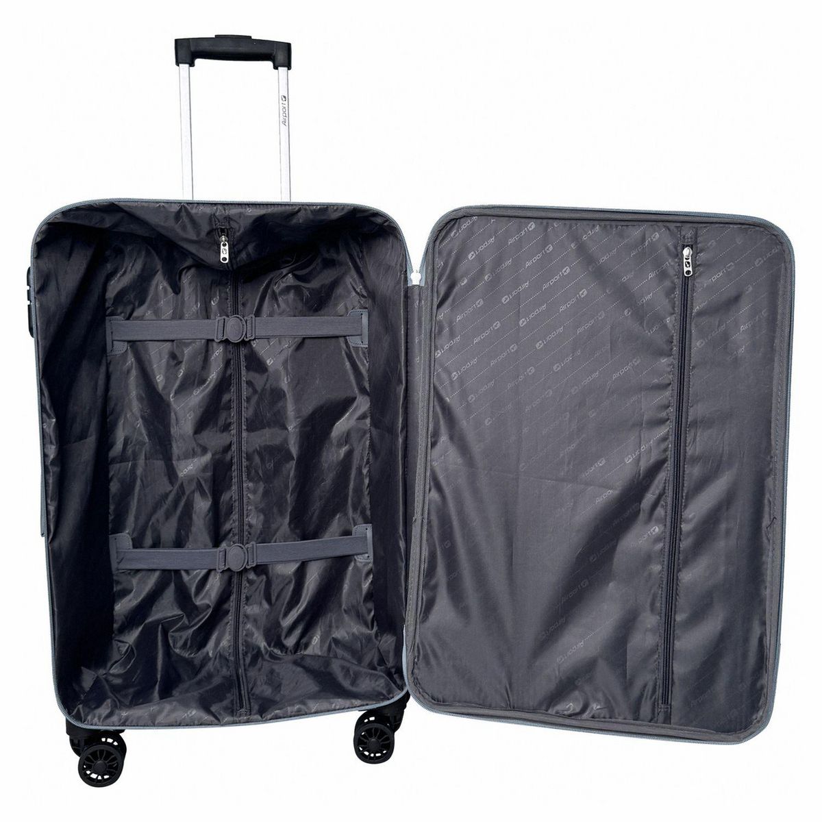 AIRPORT Grande Valise souple 75cm 4 roues HIGHWAY - bleu