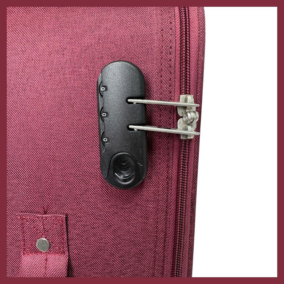 AIRPORT Valise souple 65cm 4 roues HIGHWAY - rouge