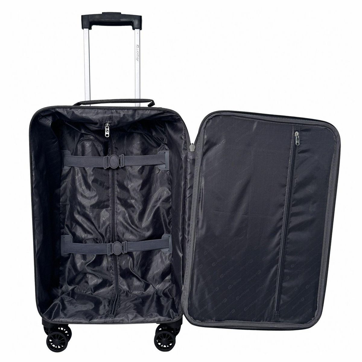 AIRPORT Valise cabine XS souple 45cm 4 roues HIGHWAY - gris