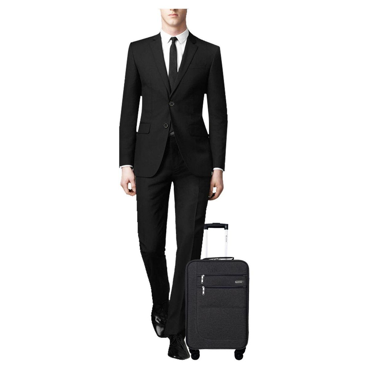 AIRPORT Valise cabine XS souple 45cm 4 roues HIGHWAY - gris