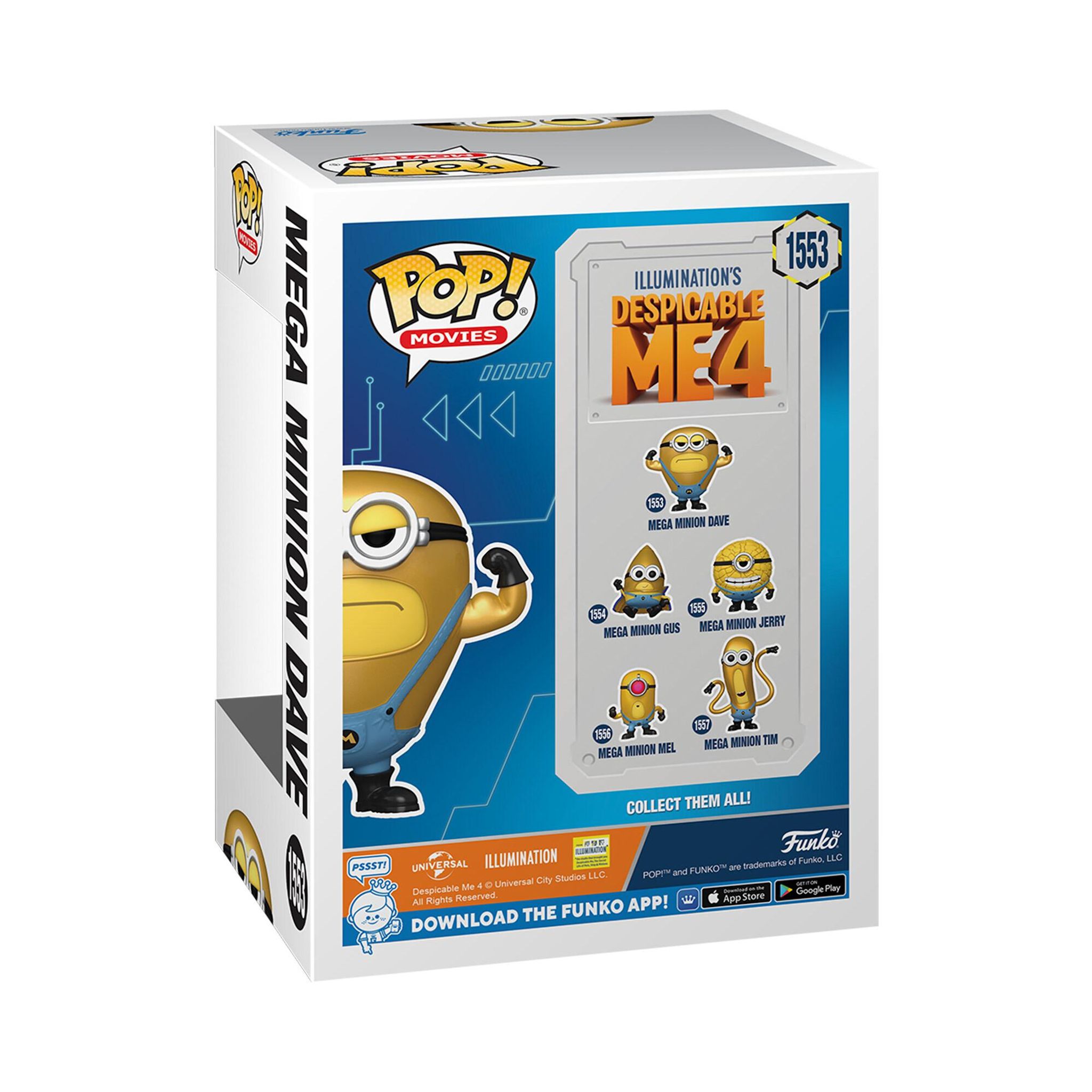 Voir la diapositive 2 : FUNKO Figurine Pop Movies Despicable Me 4 Mega Minion Dave
