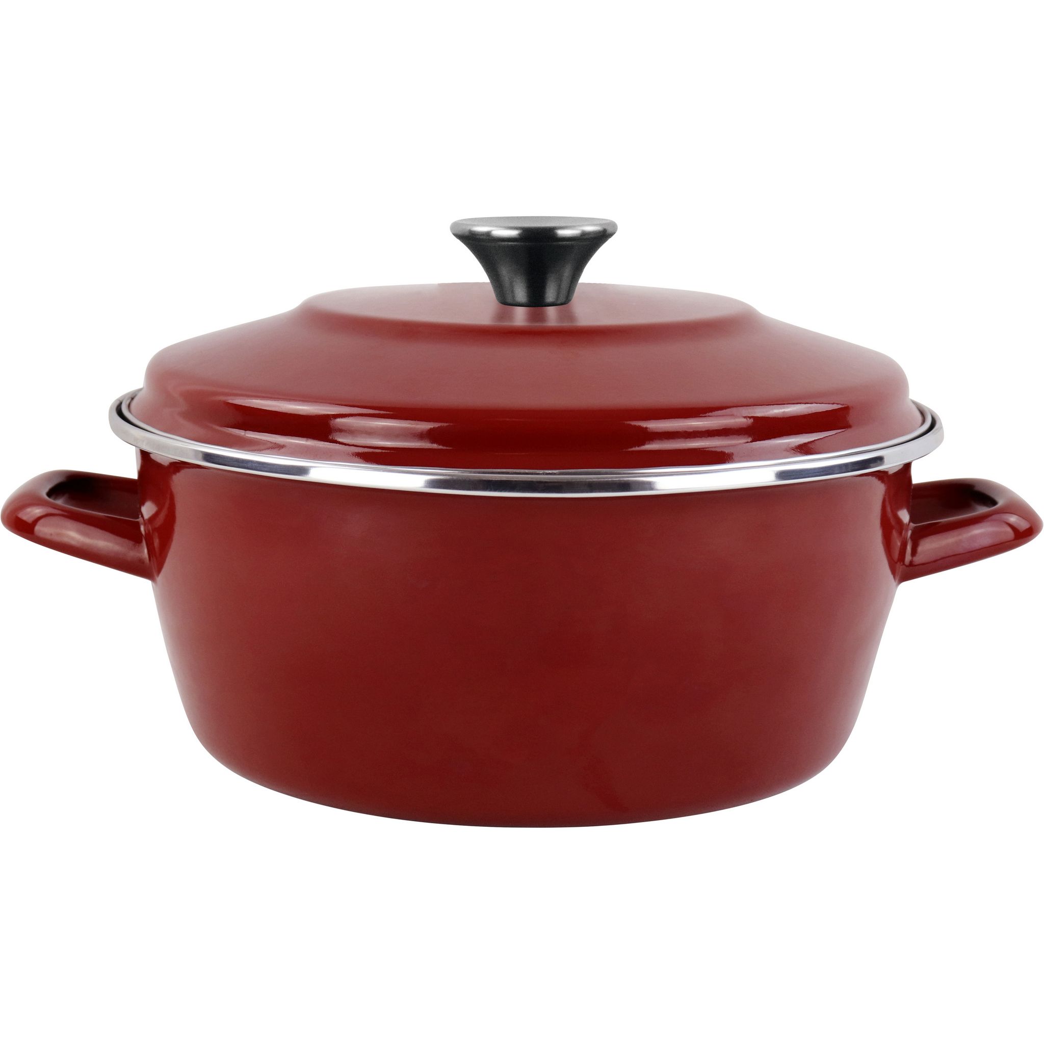 Fait tout cocotte vintage métal émaillé décor marguerites