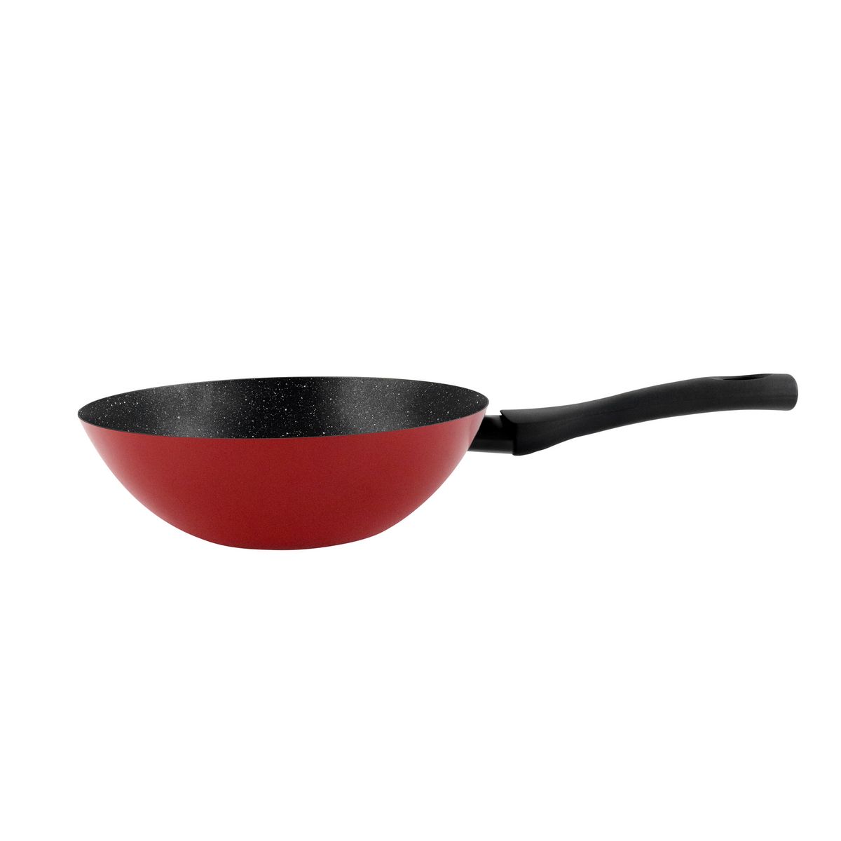 Wok acier tous feux dont induction 28 cm revêtement anti adhérent