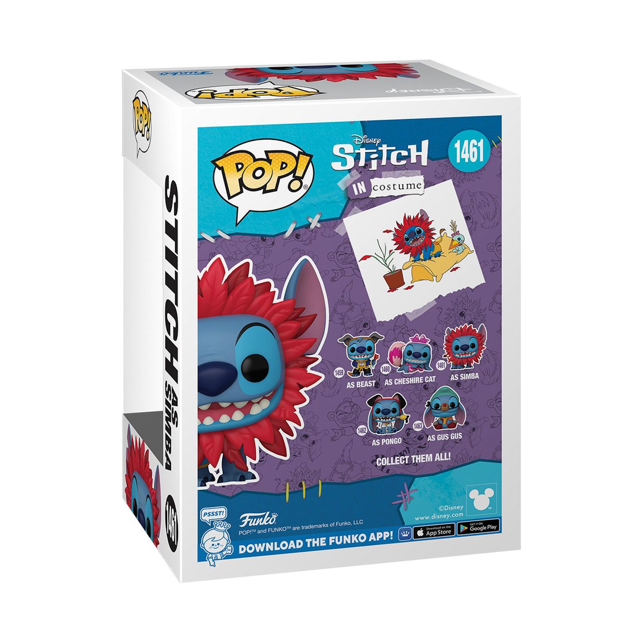 Voir la diapositive 3 : FUNKO Figurine Pop Stitch Costume De Simba - Lilo & Stitch
