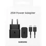 BIGBEN Chargeur rapide Samsung secteur/USB 25W + câble USB C 1M - Noir