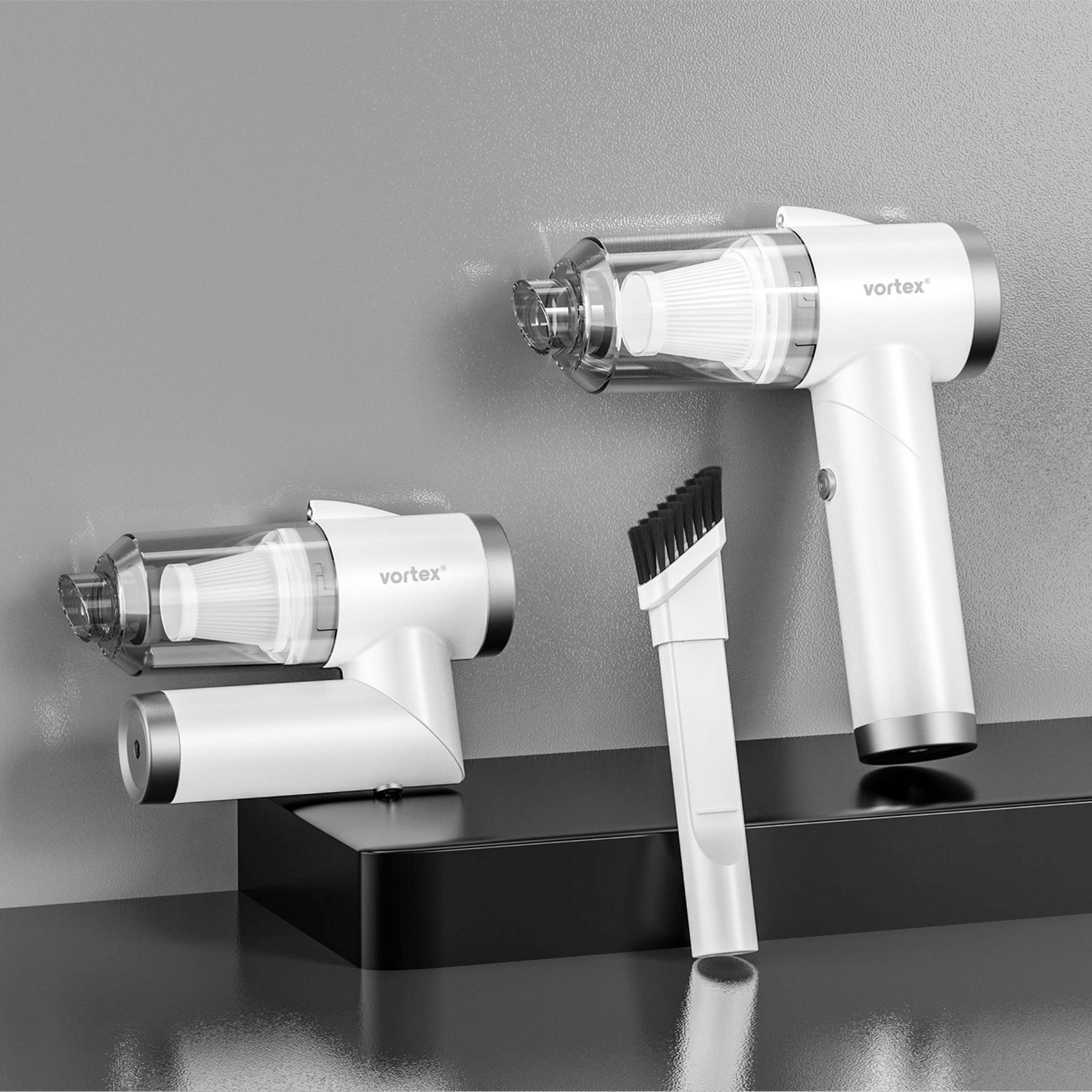 Voir la diapositive 12 : VORTEX Aspirateur à main CRC90 - Blanc