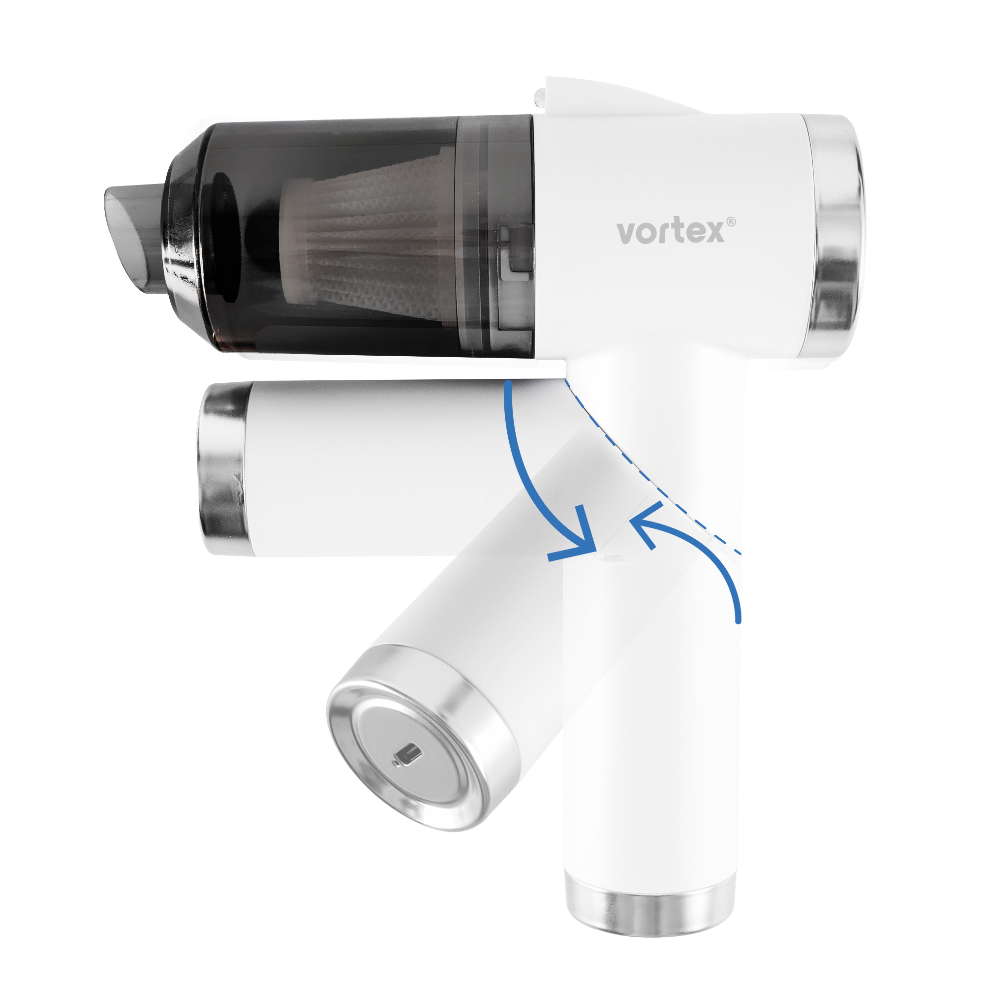 Voir la diapositive 13 : VORTEX Aspirateur à main CRC90 - Blanc