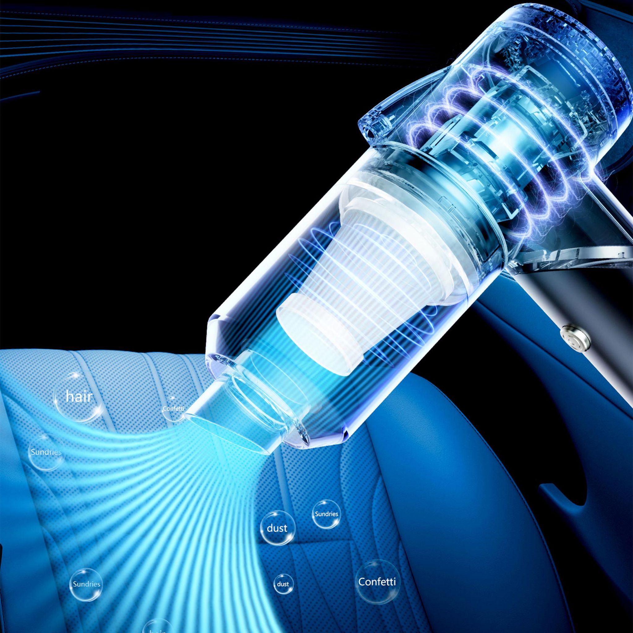 Voir la diapositive 5 : VORTEX Aspirateur à main CRC90 - Blanc